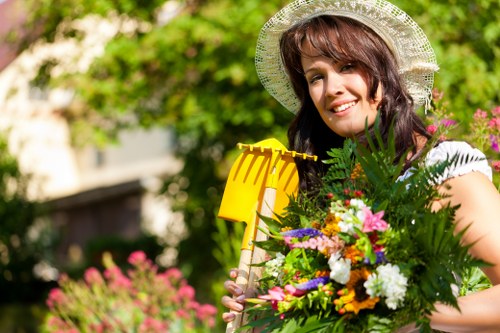 Professional clearing and washing of garden debris