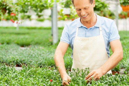 Expert technician operating pressure washing equipment